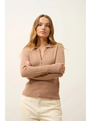 Just Cashmere Kaszmirowy sweter "Kristjan" w kolorze beżowym rozmiar: M
