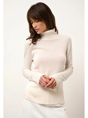 Just Cashmere Kaszmirowy sweter "Lexie" w kolorze białym rozmiar: XXL