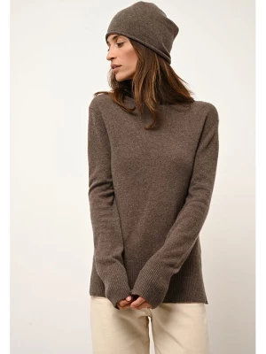 Just Cashmere Kaszmirowy sweter "Lexie" w kolorze brązowym rozmiar: L