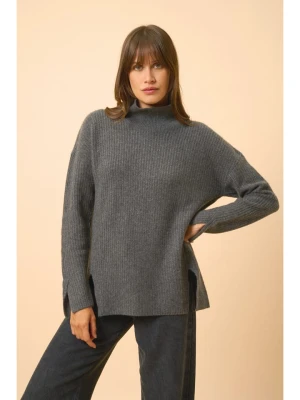 Just Cashmere Kaszmirowy sweter "Louise" w kolorze antracytowym rozmiar: L