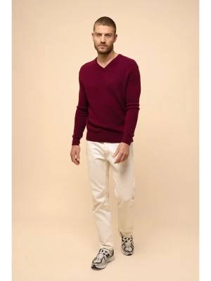 Just Cashmere Kaszmirowy sweter "Nathan" w kolorze bordowym rozmiar: L