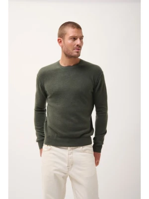 Just Cashmere Kaszmirowy sweter "Noe" w kolorze ciemnozielonym rozmiar: XL