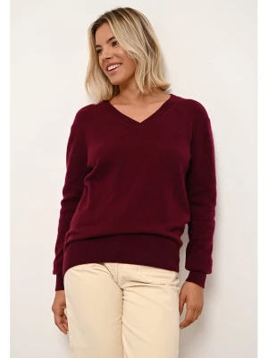 Just Cashmere Kaszmirowy sweter "Nora" w kolorze bordowym rozmiar: S
