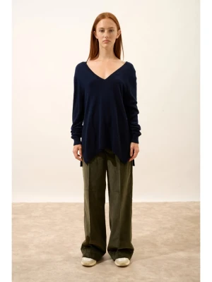 Just Cashmere Kaszmirowy sweter "Opal" w kolorze granatowym rozmiar: XL