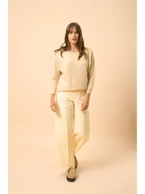 Just Cashmere Kaszmirowy sweter "Rebecca" w kolorze beżowym rozmiar: L
