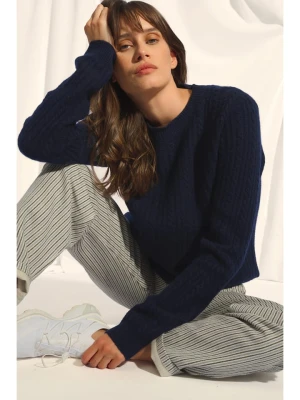 Just Cashmere Kaszmirowy sweter "Sarah" w kolorze granatowym rozmiar: S