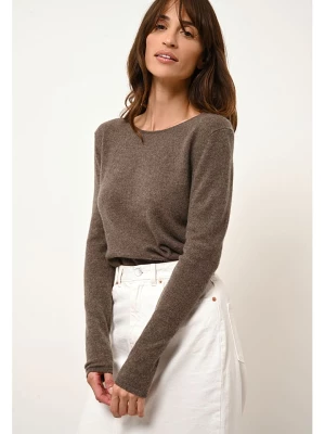 Just Cashmere Kaszmirowy sweter "Vivian" w kolorze brązowym rozmiar: M