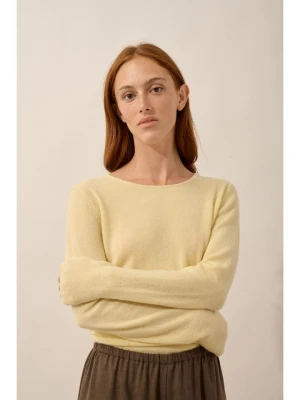 Just Cashmere Kaszmirowy sweter "Vivian" w kolorze żółtym rozmiar: M