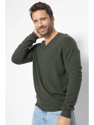 Just Cashmere Kaszmirowy sweter "Walt" w kolorze zielonym rozmiar: M