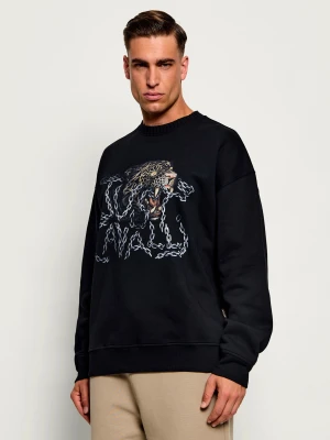 Just Cavalli Bluza Chain Leopard | Relaxed fit czarny