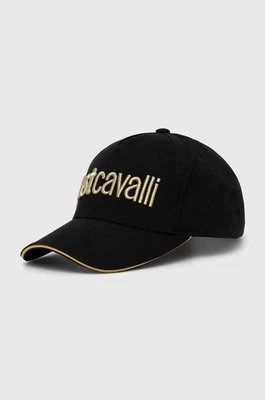Just Cavalli czapka z daszkiem bawełniana z aplikacją