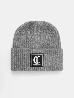 Just Cavalli czapka z dodatkiem wełny kolor szary 79RAZK02 ZG411
