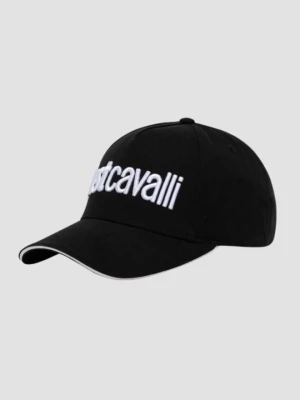 JUST CAVALLI Czarna czapka Logo Embroidery 3d Up