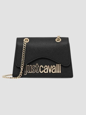 JUST CAVALLI Czarna mini torebka damska Metal Lettering Style 7