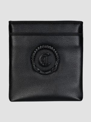 JUST CAVALLI Czarna torba męska Range New Logo Metal Circle