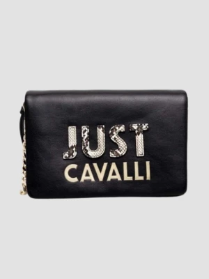 JUST CAVALLI Czarna torebka C Cut Out Logo