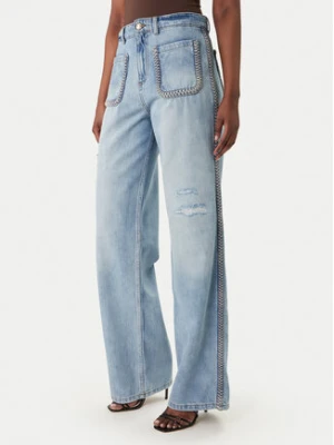 Just Cavalli Jeansy 80PAB5T2 CDWCH Granatowy Straight Fit