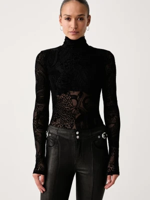 Just Cavalli longsleeve damski czarny