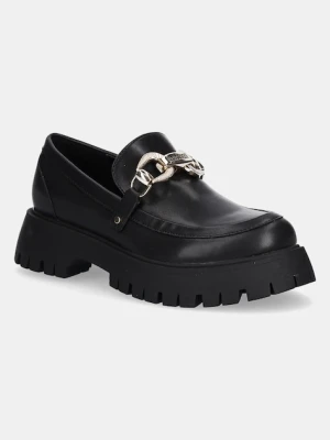 Just Cavalli mokasyny damskie kolor czarny na platformie 79RA3S81ZS984899