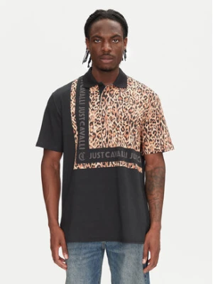 Just Cavalli Polo 78OAGE15 Czarny Regular Fit