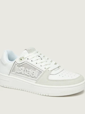 Just Cavalli Skórzane sneakersy Azula | zamsz