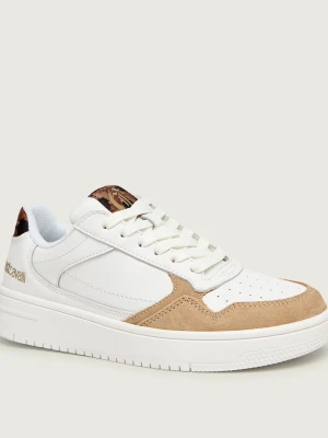 Just Cavalli Skórzane sneakersy FONDO AZULA DIS.05 | zamsz