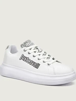 Just Cavalli Skórzane sneakersy FONDO URSA DIS. 1