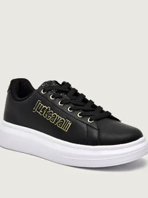 Just Cavalli Skórzane sneakersy FONDO URSA DIS. 1
