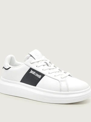 Just Cavalli Skórzane sneakersy Fondo Ursa Dis. 1 biały