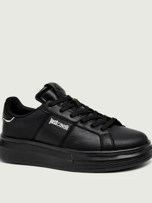 Just Cavalli Skórzane sneakersy Fondo Ursa Dis. 1 czarny