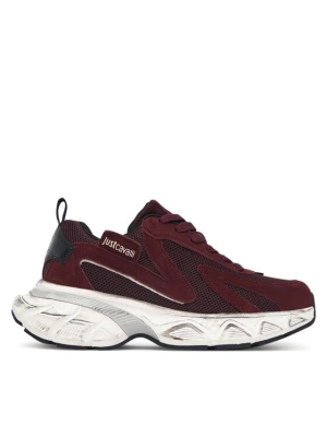 Just Cavalli Sneakersy 81RA3SC2 ZSF04 Bordowy