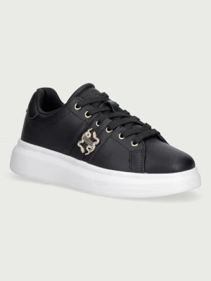 Just Cavalli sneakersy damskie skórzane czarny