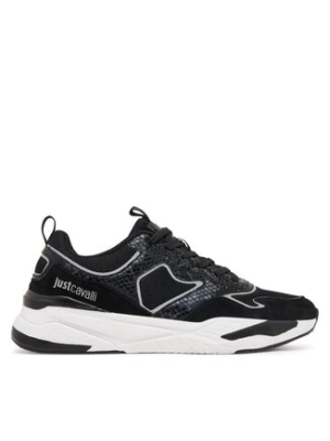 Just Cavalli Sneakersy Fondo Nevada Dis 2 79QA3SD1 ZSD37 Czarny