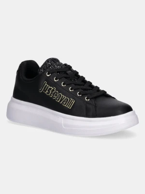 Just Cavalli sneakersy skórzane czarny