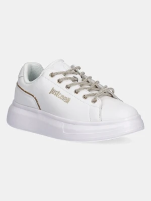 Just Cavalli sneakersy skórzane damskie kolor biały 79RA3SB1ZPB59003
