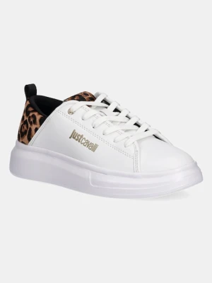 Just Cavalli sneakersy skórzane damskie kolor biały 79RA3SB7ZPB58003