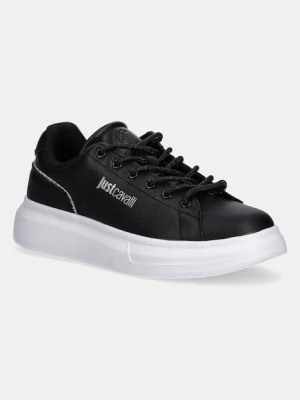 Just Cavalli sneakersy skórzane damskie kolor czarny 79RA3SB1ZPB59899