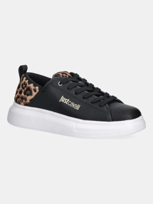 Just Cavalli sneakersy skórzane damskie kolor czarny 79RA3SB7ZPB58899