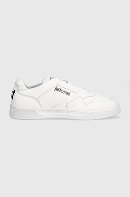 Just Cavalli sneakersy skórzane kolor biały 75QA3SB6 ZP381 003