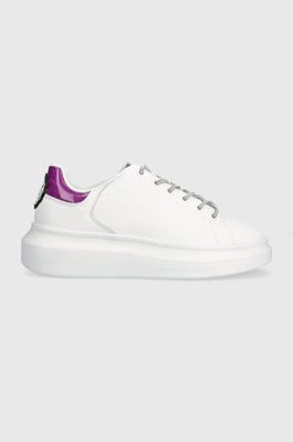 Just Cavalli sneakersy skórzane kolor biały 76RA3SB1