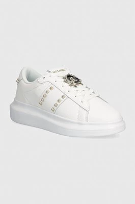 Just Cavalli sneakersy skórzane kolor biały 77RA3SB3