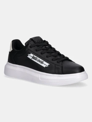 Just Cavalli sneakersy skórzane męskie kolor czarny 79QA3SBFZPB63899