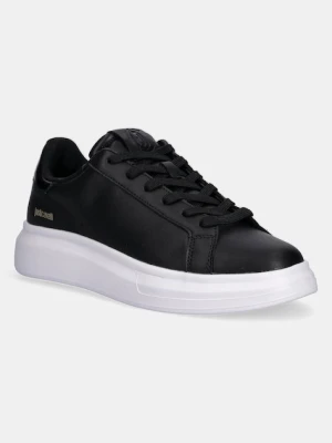 Just Cavalli sneakersy skórzane męskie kolor czarny 79QA3SBGZPB65899