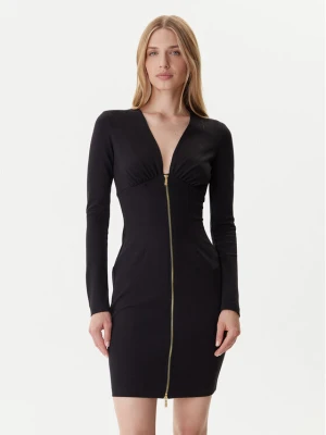 Just Cavalli Sukienka dzianinowa 79PAO937 J0092 Czarny Slim Fit