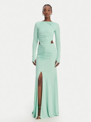 Just Cavalli Sukienka wieczorowa 80PAO922 J0253 Zielony Slim Fit