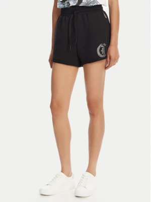 Just Cavalli Szorty sportowe 78PADE08 Czarny Loose Fit