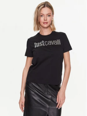 Just Cavalli T-Shirt 74PBHE01 Czarny Regular Fit