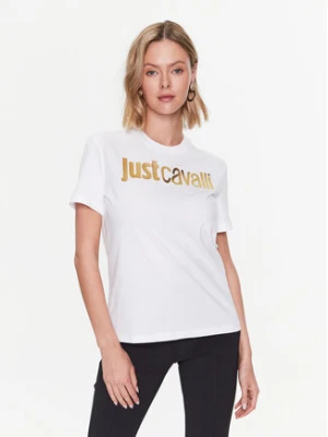 Just Cavalli T-Shirt 74PBHF00 Biały Regular Fit