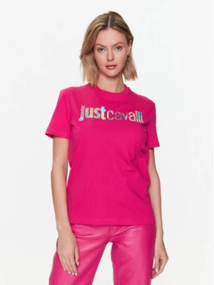 Just Cavalli T-Shirt 74PBHG00 Różowy Regular Fit