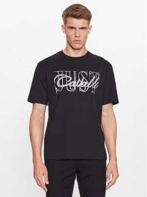 Just Cavalli T-Shirt 75OAHT04 Czarny Regular Fit